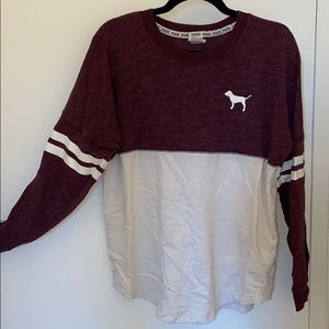 L MAROON PINK JERSEY SHIRT
